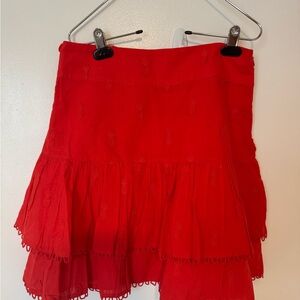 Farm Rio Red Tiered Women's Skirt